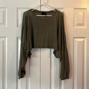 Out from Under Cropped Oversized Top